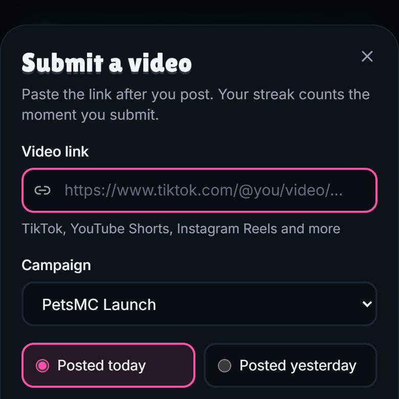 The creator dashboard: post your video